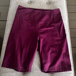 Girlfriend High-Rise Bike Shorts, Medium, Plum